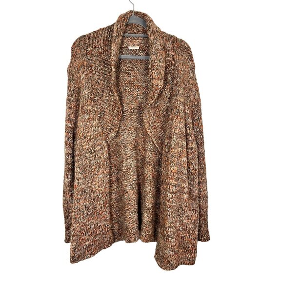Talbots Wool Knit Cardigan Brown XL Colorful Boho Western Classic Chic Neutral - Picture 1 of 9